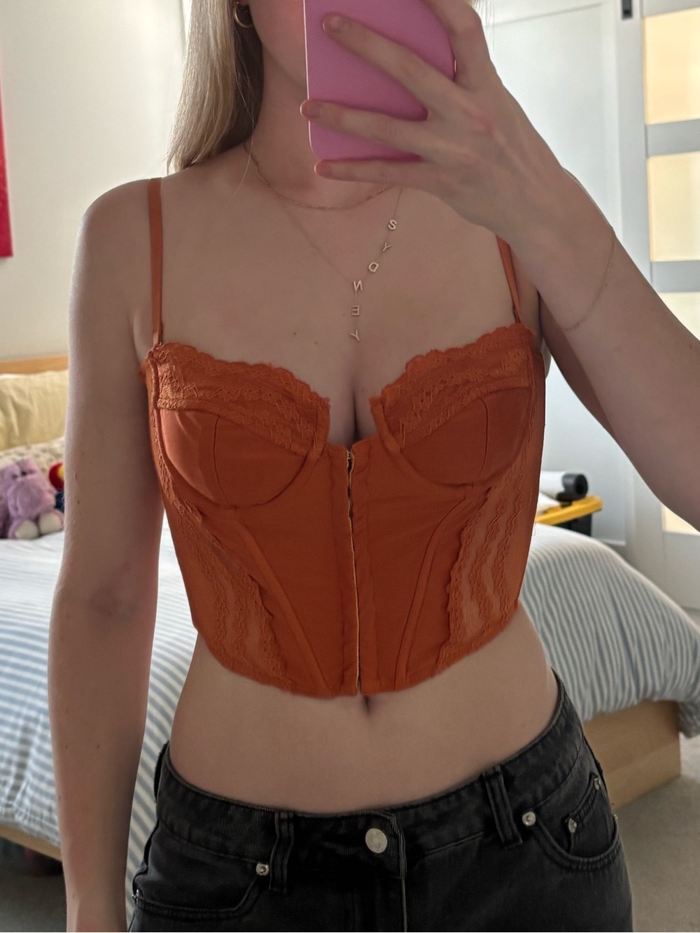 Edikted orange corset top